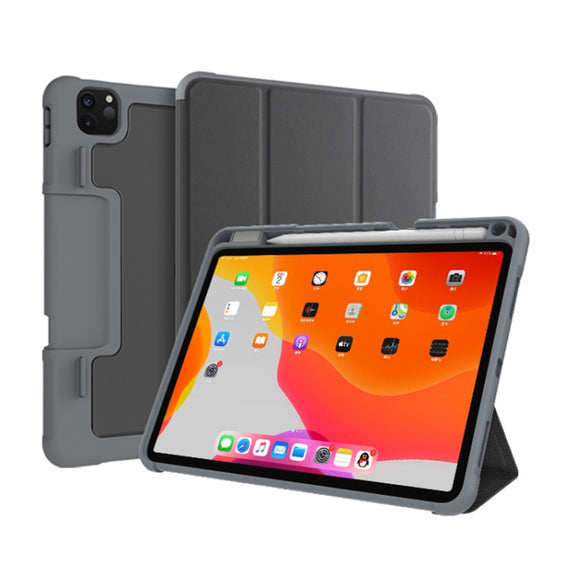 For iPad Pro 11 2022 / 2021 / 2020 Mutural Horizontal Flip Leather Tablet Case with Holder & Pen Slot(Black)