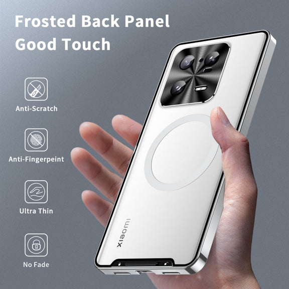 For Xiaomi 13 Pro MagSafe Magnetic Frosted Metal Phone Case(Silver)