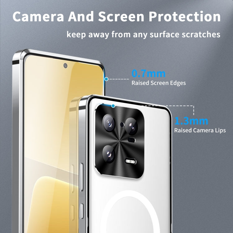 For Xiaomi 13 Pro MagSafe Magnetic Frosted Metal Phone Case(Silver)