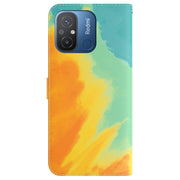 For Xiaomi Redmi 12C / 11A Watercolor Pattern Flip Leather Phone Case(Autumn Leaf)