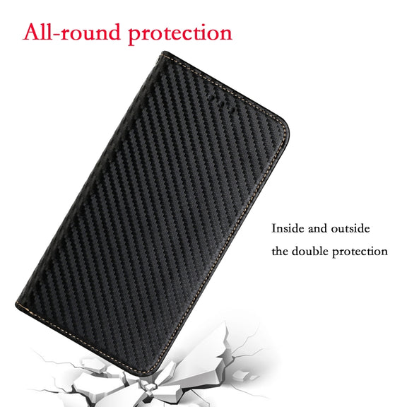 For Xiaomi Redmi Note 12 5G Global/Poco X5 Carbon Fiber Texture Magnetic Flip Leather Phone Case(Black)