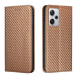 For Xiaomi Redmi Note 12 Pro 5G/Poco X5 Pro Carbon Fiber Texture Magnetic Flip Leather Phone Case(Brown) - free shipping - PMC TechLife - Order now!