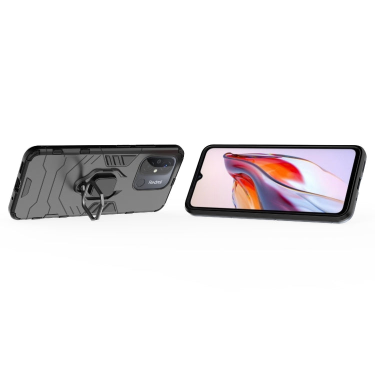 For Xiaomi Redmi 12C Magnetic Ring Holder PC + TPU Phone Case(Black)