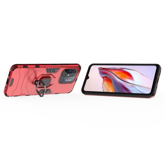 For Xiaomi Redmi 12C Magnetic Ring Holder PC + TPU Phone Case(Red)