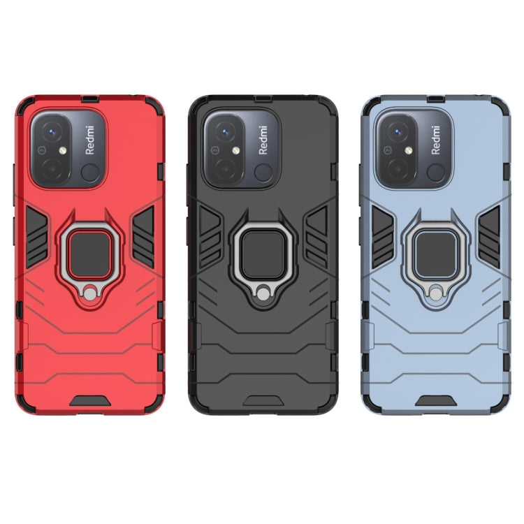 For Xiaomi Redmi 12C Magnetic Ring Holder PC + TPU Phone Case(Red)