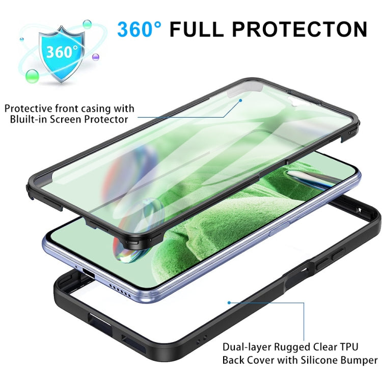 For Xiaomi Redmi Note 12 5G / Poco X5 Acrylic + TPU 360 Degrees Full Coverage Phone Case(Black)