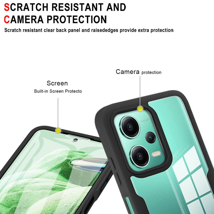For Xiaomi Redmi Note 12 5G / Poco X5 Acrylic + TPU 360 Degrees Full Coverage Phone Case(Black)
