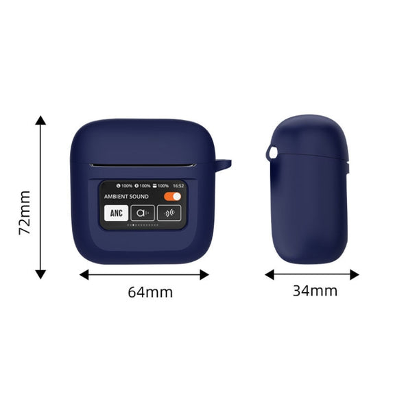 For JBL Tour Pro 2 Silicone Wireless Earphone Protective Case(Deep Green)