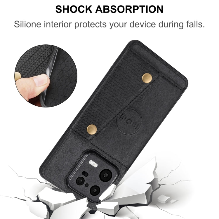For Xiaomi 13 Double Buckle Magnetic Phone Case(Blue)