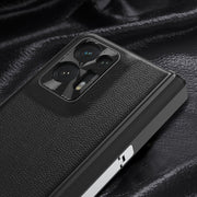 For OPPO Find N2 GKK Magnetic Hinge Flip Leather Phone Case with Holder(Black)