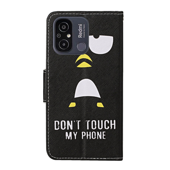 For Xiaomi Redmi 12C Colored Drawing Pattern Flip Leather Phone Case(Penguin)