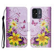 For Xiaomi Redmi 12C Colored Drawing Pattern Flip Leather Phone Case(Yellow Flower Butterfly) - free shipping - PMC TechLife - Order now!
