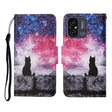For Xiaomi Redmi 12C Colored Drawing Pattern Flip Leather Phone Case(Star Sky Cat) - free shipping - PMC TechLife - Order now!
