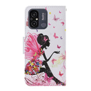 For Xiaomi Redmi 12C Colored Drawing Pattern Flip Leather Phone Case(Dancing Girl)