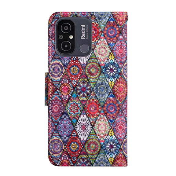 For Xiaomi Redmi 12C Colored Drawing Pattern Flip Leather Phone Case(Diamond Kaleidoscope)