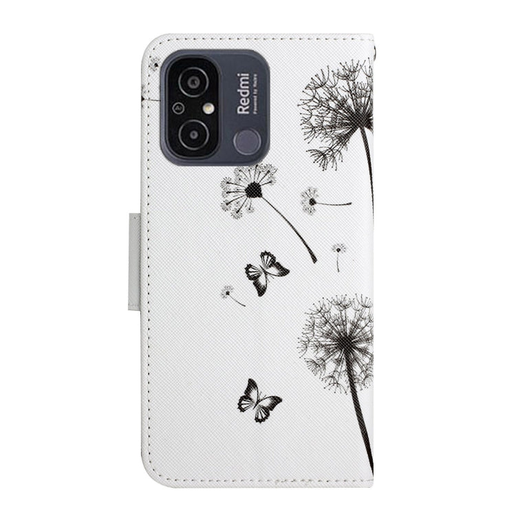 For Xiaomi Redmi 12C Colored Drawing Pattern Flip Leather Phone Case(Dandelion)