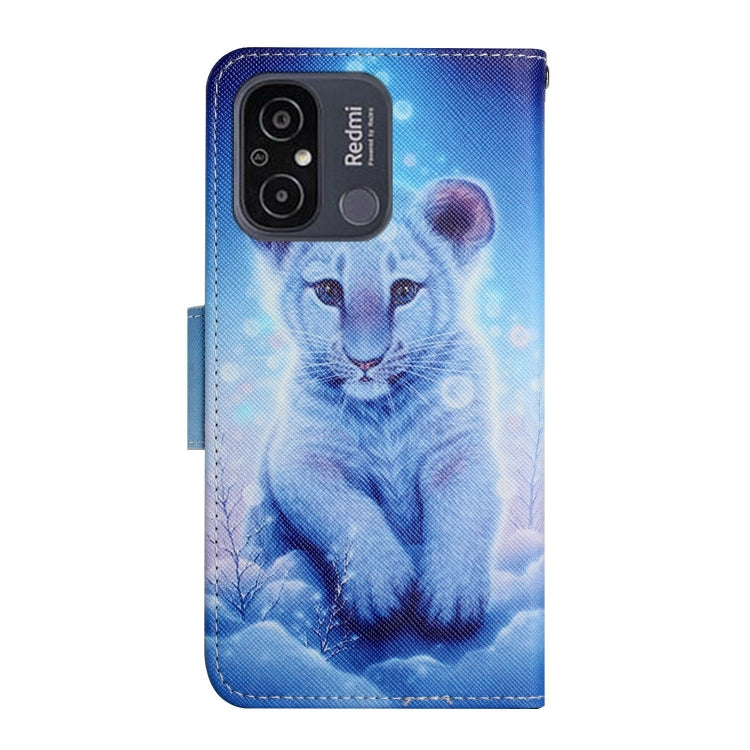 For Xiaomi Redmi 12C Colored Drawing Pattern Flip Leather Phone Case(Little Leopard)