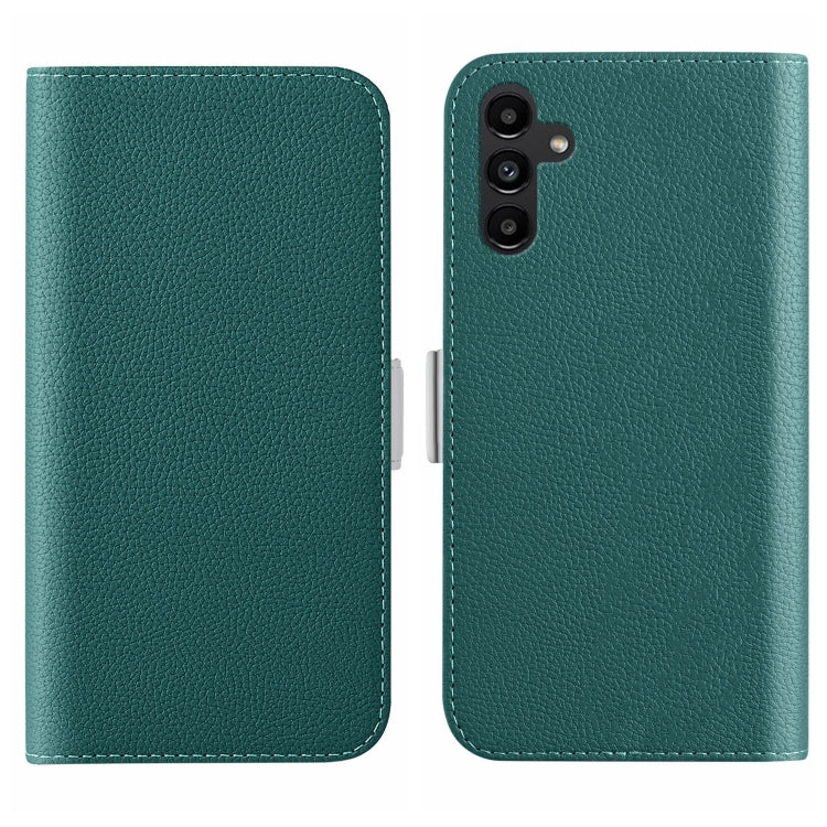 For Samsung Galaxy A24 4G Candy Color Litchi Texture Leather Phone Case(Dark Green)