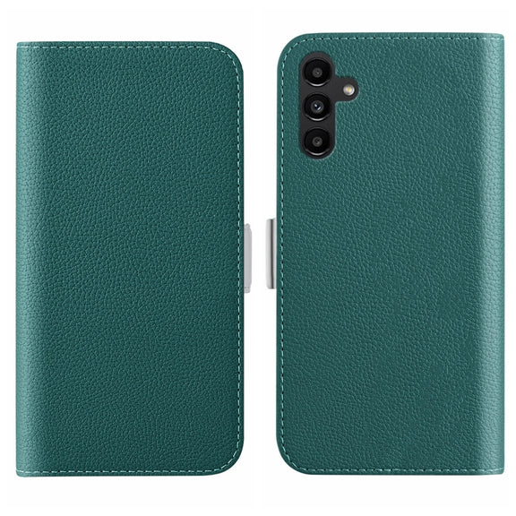 For Samsung Galaxy A24 4G Candy Color Litchi Texture Leather Phone Case(Dark Green)