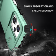 For Xiaomi Redmi Note 12 Pro 5G / Poco X5 Pro Stereoscopic Holder Sliding Camshield Phone Case(Light Blue)