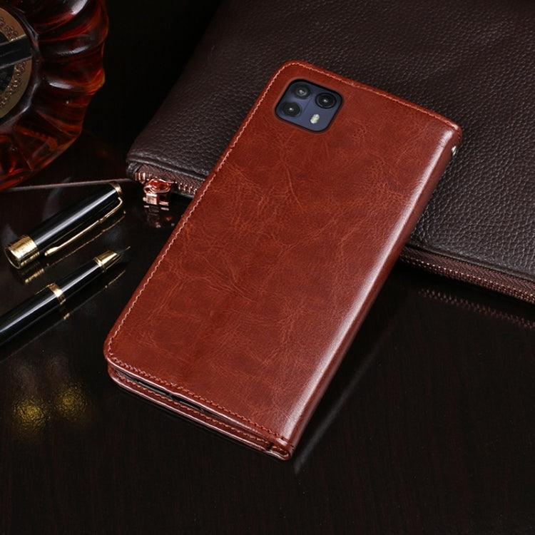 For Xiaomi Poco C55/Redmi 12C/Redmi 11A idewei Crazy Horse Texture Leather Phone Case with Holder(White)