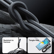 JOYROOM S-AC066A16 6A USB to USB-C / Type-C Digital Display Fast Charging Data Cable, Length:1.2m(Black)