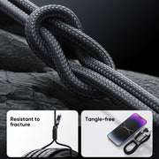JOYROOM S-AL012A16 2.4A USB to 8 Pin Digital Display Fast Charging Data Cable, Length:1.2m(Black)