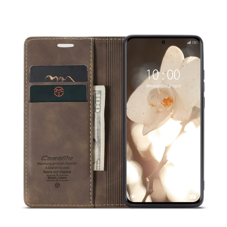 For Xiaomi 13 Pro CaseMe 013 Multifunctional Horizontal Flip Leather Phone Case(Coffee)