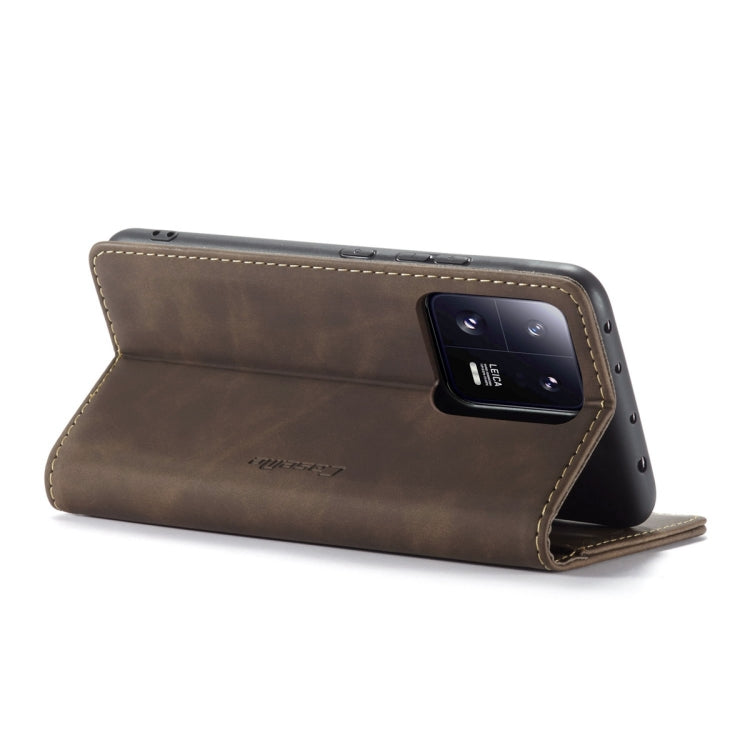 For Xiaomi 13 Pro CaseMe 013 Multifunctional Horizontal Flip Leather Phone Case(Coffee)