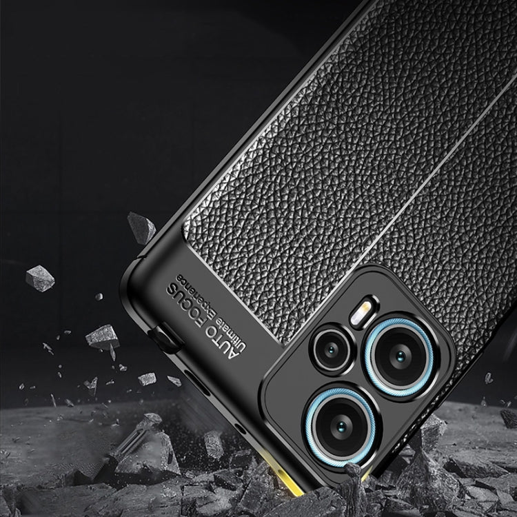 For Xiaomi Redmi Note 12 Turbo Litchi Texture Shockproof TPU Phone Case(Black)