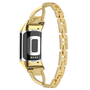 For Fitbit Charge 2 Diamond Metal Watch Band(Gold)