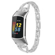 For Fitbit Charge 2 Diamond Metal Watch Band(Silver) -  by PMC TechLife | Online Shopping South Africa | PMC TechLife