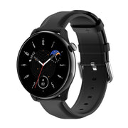 For Amazfit GTR Mini Round Tail Genuine Leather Watch Band(Black)