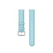 For Amazfit GTR Mini Round Tail Genuine Leather Watch Band(Light Blue)