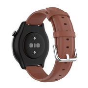 For Amazfit GTR Mini Round Tail Genuine Leather Watch Band(Brown)