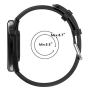 For Amazfit GTR Mini Round Tail Genuine Leather Watch Band(Black)