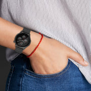 For Amazfit GTR 4 Magnetic Fold Clasp Silver Buckle Silicone Watch Band(Navy Green)