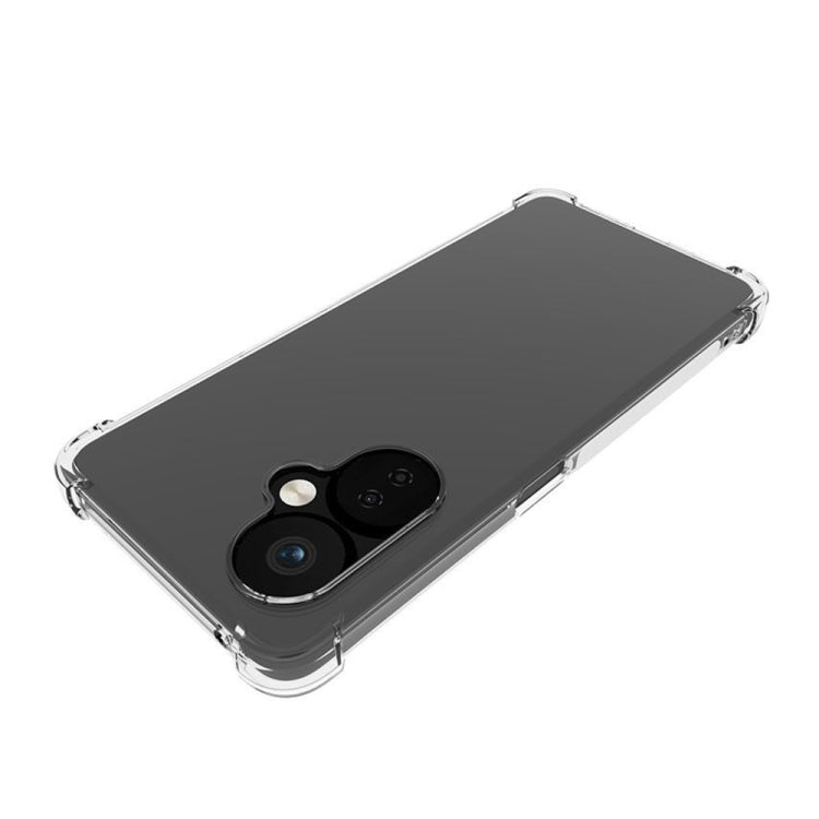 For OnePlus Nord CE 3 Lite Shockproof Non-slip Thickening TPU Phone Case(Transparent)