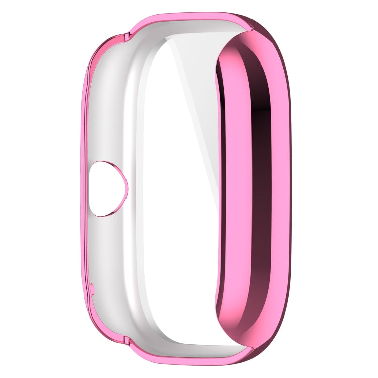 For Amazfit GTS4 Mini Full Coverage TPU Electroplating Watch Protective Case(Pink)