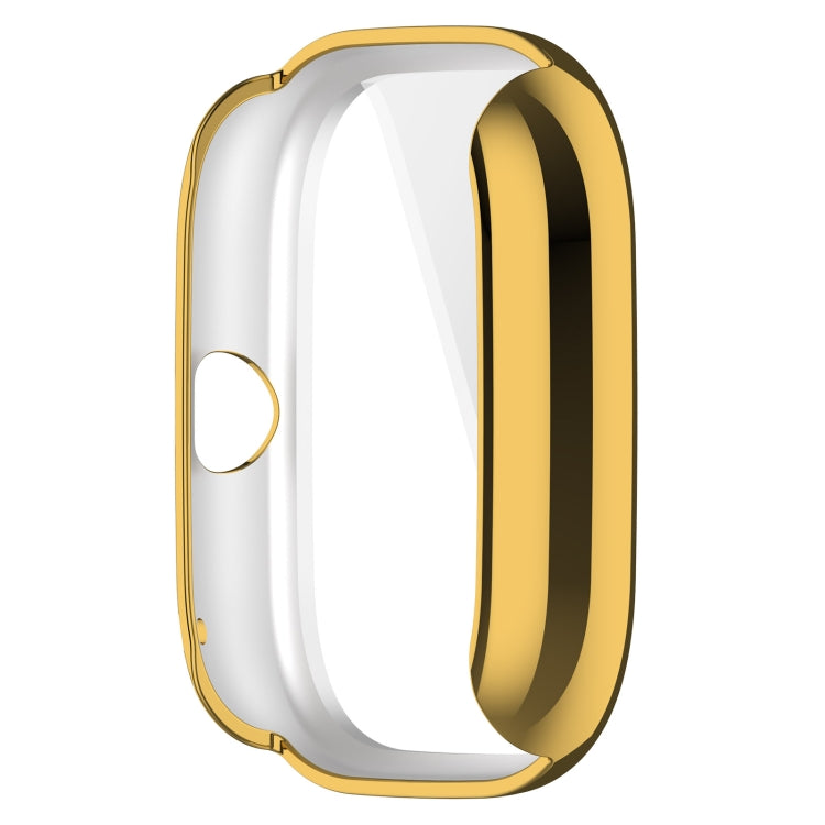 For Amazfit GTS4 Mini Full Coverage TPU Electroplating Watch Protective Case(Gold)