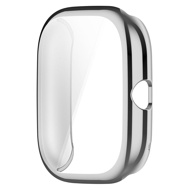 For Amazfit GTS4 Mini Full Coverage TPU Electroplating Watch Protective Case(Silver)