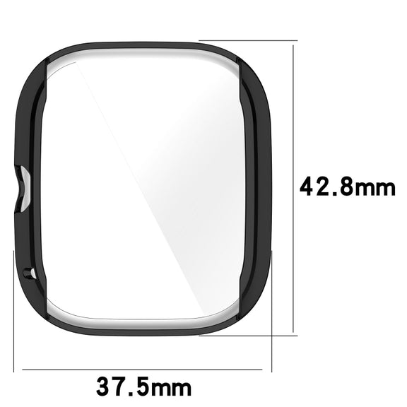 For Amazfit GTS4 Mini Full Coverage TPU Electroplating Watch Protective Case(Black)