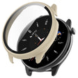 For Amazfit GTR Mini PC + Tempered Film Integrated Watch Protective Case(Ivory White) -  by PMC TechLife | Online Shopping South Africa | PMC TechLife