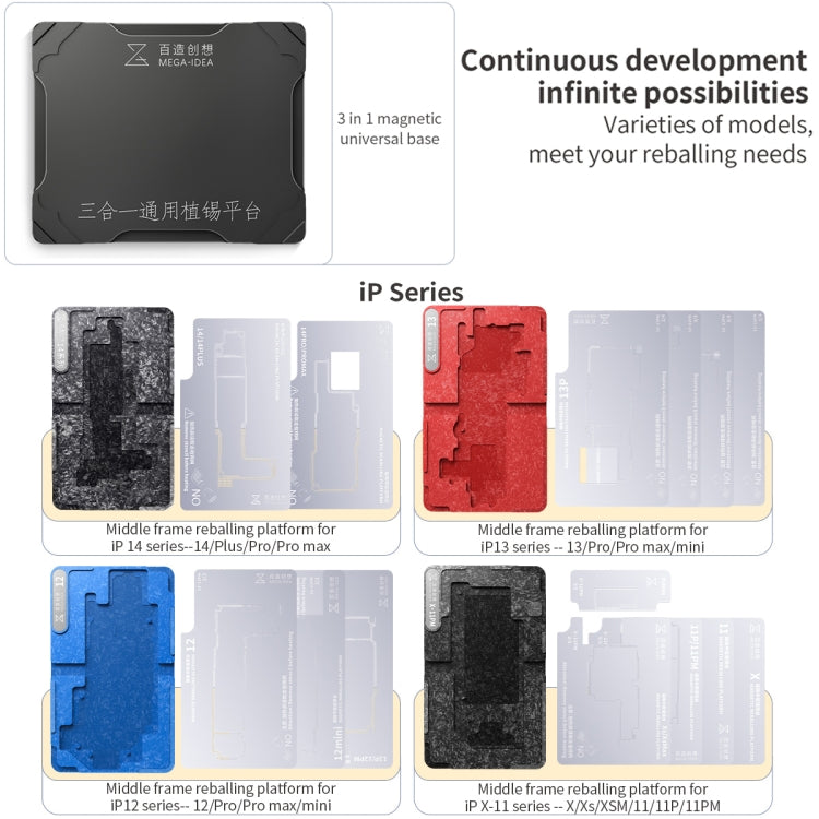 For Huawei Mate 50 Pro B Qianli Mega-idea Multi-functional Middle Frame Positioning BGA Reballing Platform