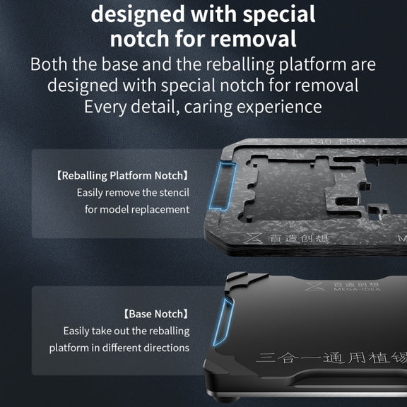 For Huawei Mate 50 Pro B Qianli Mega-idea Multi-functional Middle Frame Positioning BGA Reballing Platform