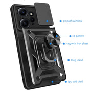 For Xiaomi Redmi Note 12 4G Global Sliding Camera Cover Design Phone Case(Silver)