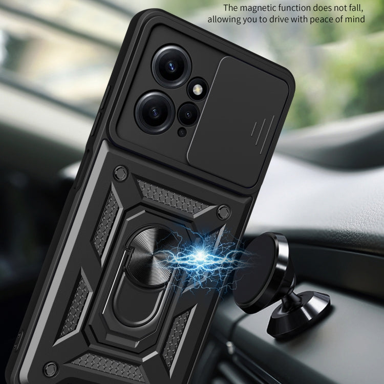 For Xiaomi Redmi Note 12 4G Global Sliding Camera Cover Design Phone Case(Red)