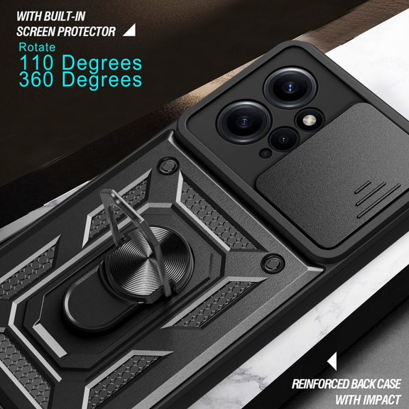 For Xiaomi Redmi Note 12 4G Global Sliding Camera Cover Design Phone Case(Silver)