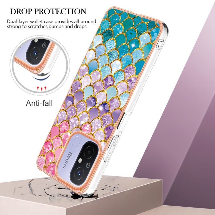 For Xiaomi Redmi 12C/11A 4G Global Electroplating IMD TPU Phone Case(Colorful Scales)
