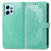 For Xiaomi Redmi Note 12 4G Global Mandala Flower Embossed Leather Phone Case(Green)